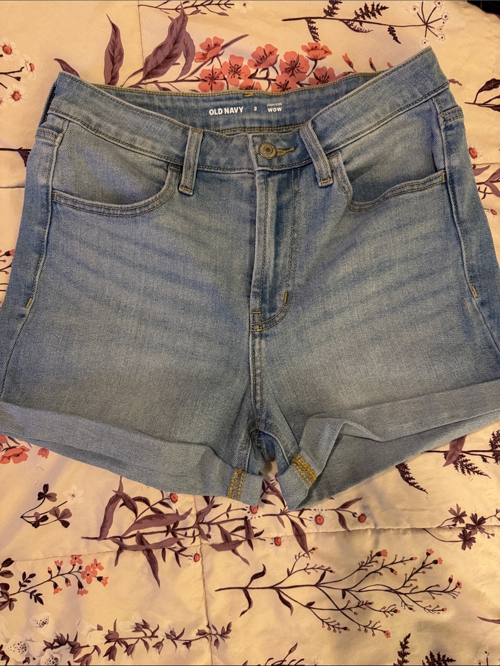Old Navy Light Blue Cuffed Denim Shorts